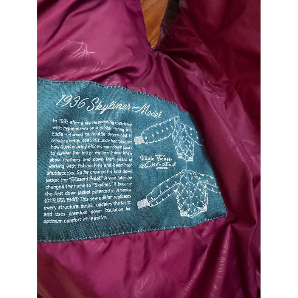 Eddie Bauer Down Packable Quilted Zip Up Vest Pockets Maroon/Black Womens Small - Picture 11 of 12